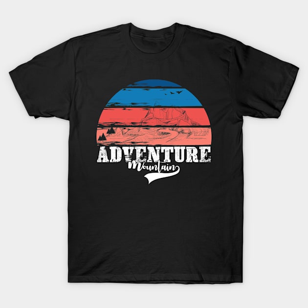 Adventure Mountain T-Shirt by Daily Art